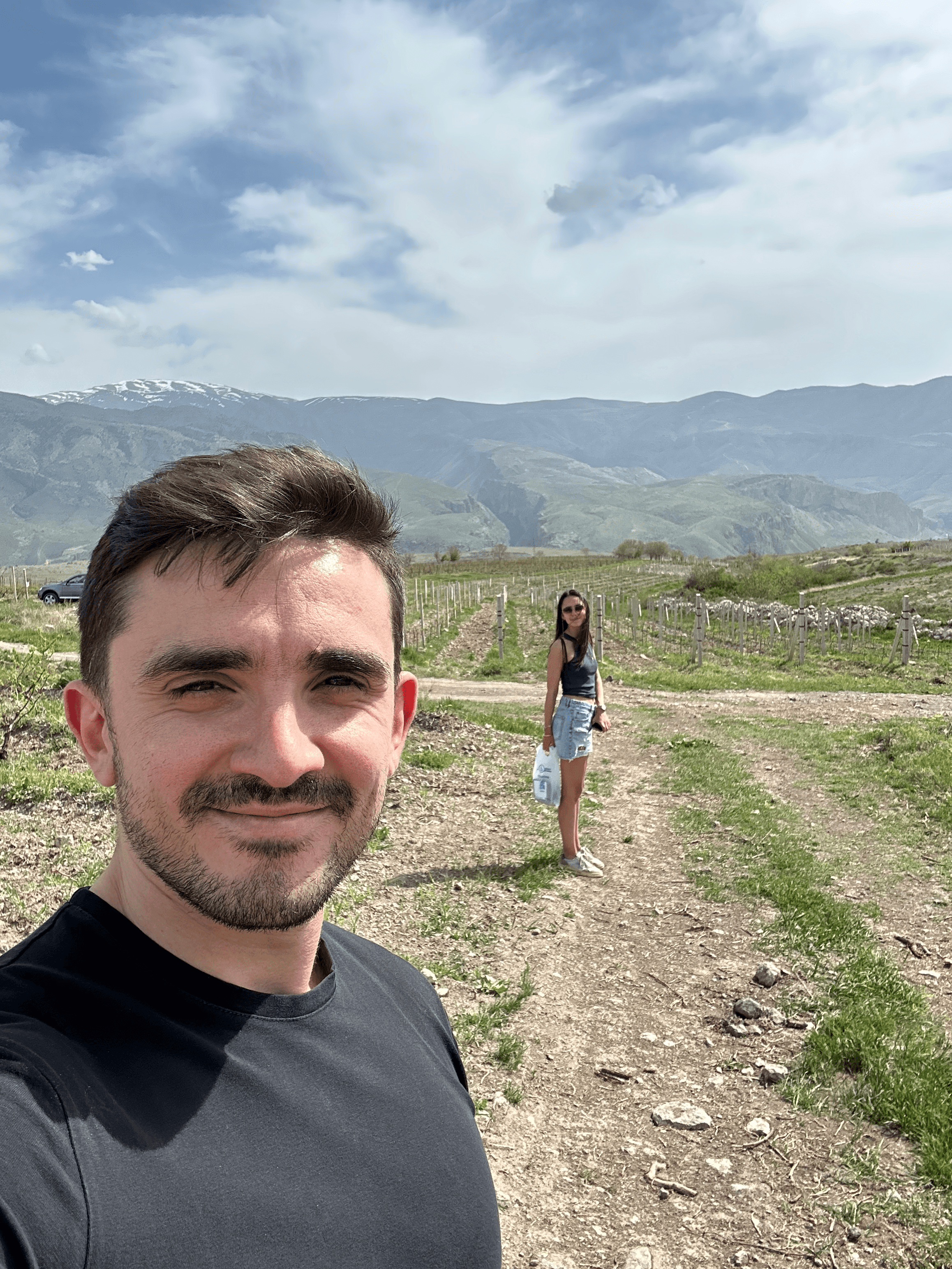 Sevan at the Yeriza vineyard in Areni, Armenia